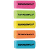 Neon Wedged Block Erasers, For Pencil Marks, Slanted-Edge Rectangular Block, Medium, Assorted Colors, 30/Box