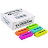 Neon Wedged Block Erasers, For Pencil Marks, Slanted-Edge Rectangular Block, Medium, Assorted Colors, 30/Box