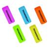 Neon Wedged Block Erasers, For Pencil Marks, Slanted-Edge Rectangular Block, Medium, Assorted Colors, 30/Box