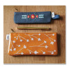 Evelynn Zipper Vegan Suede Notebook Pouch, 2" x 6.5", Blue/Red/Yellow