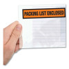 Packing List Envelopes, Top-Print Front: Packing List/Invoice Enclosed, 4.5 x 5.5, Clear/Orange, 500/Box
