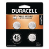 Lithium Coin Batteries With Bitterant, 2032, 4/Pack