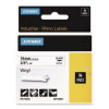 Rhino Permanent Vinyl Industrial Label Tape, 0.75" X 18 Ft, White/Black Print