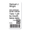 Lw Durable Labels, Medical Prescription Label, 1" x 2.13", White, 500 Labels/Roll