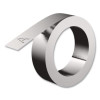 Rhino Metal Label Non-Adhesive Tape, 0.5" X 16 Ft, Aluminum