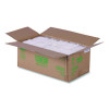 Vanguard Renewable And Compostable Sugarcane Clamshells, 3 Compartments, 9 x 6 x 3, White, 250/Carton