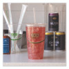 Greenstripe Pla Cold Cups, 32 Oz, Plastic, Clear, 1,000/Carton