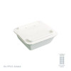 Vanguard Folia Renewable And Compostable Take-Out Container, 3 Compartments, 22 Oz, 5.39 x 5.94 x 2, White, Sugarcane, 300/Ct