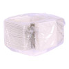 Vanguard Folia Renewable And Compostable Take-Out Container, 3 Compartments, 22 Oz, 5.39 x 5.94 x 2, White, Sugarcane, 300/Ct