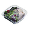 Renewable And Compostable Clear Clamshell Hinged Food Containers, 8 x 8 x 3, Plastic, 80/Pack, 2 Packs/Carton