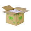 Renewable And Compostable Clear Clamshell Hinged Food Containers, 8 x 8 x 3, Plastic, 80/Pack, 2 Packs/Carton