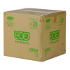 Renewable And Compostable Clear Clamshell Hinged Food Containers, 8 x 8 x 3, Plastic, 80/Pack, 2 Packs/Carton