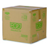 Renewable And Compostable Clear Clamshell Hinged Food Containers, 3 Compartments, 8 x 8 x 3, Plastic, 80/Pack, 2 Packs/Carton
