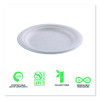 Vanguard Renewable And Compostable Sugarcane Plates, 7" Dia, White, 1,000/Carton