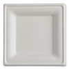 Vanguard Renewable And Compostable Sugarcane Plates, 6 x 6, White, 500/Carton