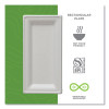 Vanguard Renewable And Compostable Sugarcane Plates, 5 x 10, White, 500/Carton