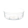Renewable And Compostable Round Deli Containers, 8 Oz, Clear, Plastic, 50/Pack, 10 Packs/Carton