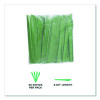 Plantware Compostable Cutlery, Knife, Plastic, Green, 1,000/Carton