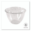 Renewable And Compostable Salad Bowls With Lids, 48 Oz, Clear, Plastic, 150/Carton