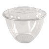 Renewable And Compostable Salad Bowls With Lids, 48 Oz, Clear, Plastic, 150/Carton