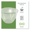 Renewable And Compostable Salad Bowls With Lids, 48 Oz, Clear, Plastic, 150/Carton