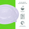 Renewable And Compostable Lids, Fits 24, 32 And 48 Oz Salad Bowls, Clear, Plastic, 300/Carton