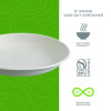 Vanguard Worldview Renewable And Compostable Sugarcane Take-Out Containers, 34.1 Oz, 9 x 9 x 1.25, White, 400/Carton