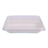Worldview Rpet Rectangular Lids, 5.84 x 8.76 x 1.37, Clear, Plastic, 50/Pack, 8 Packs/Carton