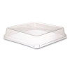 Renewable And Compostable Lids, 7.86 x 7.86 x 1.64, Clear, Plastic, 200/Carton