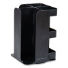 Anchor Collection 8-Compartment Coffee Cup, Lid, And Condiment Carousel Countertop Organizer, 8 x 8 x 12, Black