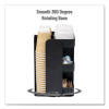 Anchor Collection 8-Compartment Coffee Cup, Lid, And Condiment Carousel Countertop Organizer, 8 x 8 x 12, Black