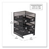 Network Collection 5-Compartment Tea Countertop Organizer, 6.75 x 7 x 10, Black