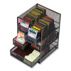 Network Collection 5-Compartment Tea Countertop Organizer, 6.75 x 7 x 10, Black