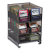 Network Collection 5-Compartment Tea Countertop Organizer, 6.75 x 7 x 10, Black