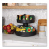 Supreme Lazy Suzan Condiment/Snack Organizer, 2 Compartments, 22.05 x 2.05 x 16.14, Black