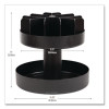 Supreme Lazy Suzan Condiment/Snack Organizer, 2 Compartments, 22.05 x 2.05 x 16.14, Black