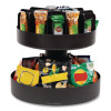Supreme Lazy Suzan Condiment/Snack Organizer, 2 Compartments, 22.05 x 2.05 x 16.14, Black