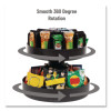 Supreme Lazy Suzan Condiment/Snack Organizer, 2 Compartments, 22.05 x 2.05 x 16.14, Black