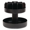 Supreme Lazy Suzan Condiment/Snack Organizer, 2 Compartments, 22.05 x 2.05 x 16.14, Black