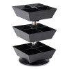 Anchor Collection 3-Tier 12-Compartment Tea And Condiment Carousel Countertop Organizer, 6.75 x 6.75 x 11.5, Black