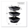 Anchor Collection 3-Tier 12-Compartment Tea And Condiment Carousel Countertop Organizer, 6.75 x 6.75 x 11.5, Black
