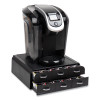 Two-Tier Six-Drawer Single Serve Coffee Pod Drawer, 14 x 12.25 x 4.75, Black