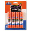 Washable School Glue Sticks, 0.24 Oz, Applies Purple, Dries Clear, 4/Pack