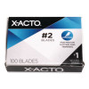 No. 2 Bulk Pack Blades For X-Acto Knives, 100/Box