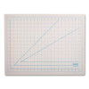 Self-Healing Cutting Mat, 1" Grid With Guide Angles, Non-Slip Backing, 12" x 18", Gray