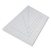 Self-Healing Cutting Mat, 1" Grid With Guide Angles, Non-Slip Backing, 12" x 18", Gray