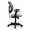 Apollo Mid-Back Mesh Chair, 18.1" To 21.7" Seat Height, Silver Seat, Silver Back, Black Base