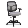 Apollo Mid-Back Mesh Chair, 18.1" To 21.7" Seat Height, Silver Seat, Silver Back, Black Base
