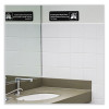 Indoor/Outdoor Restroom With Braille Text, 6" x 9", Black Face, White Graphics, 3/Pack