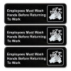 Indoor/Outdoor Restroom With Braille Text, 6" x 9", Black Face, White Graphics, 3/Pack